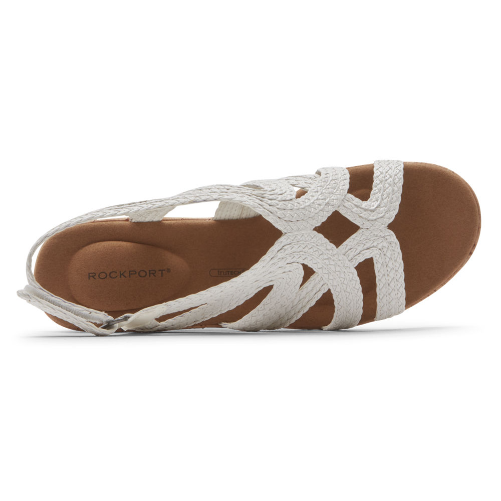 Sandálias Rockport Mulher Branco - Briah Braided - 03728PUXR